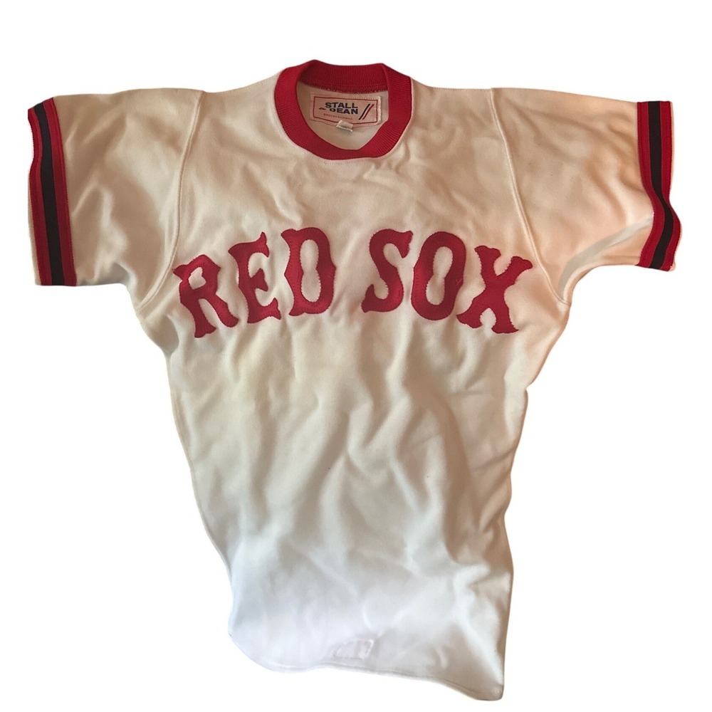 Stall & Dean‎ Boston Red Sox Vintage Style Jersey White Red Number 2 Size 28 9